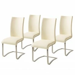 Fredriks Chaises Marco - Cuir Gyda: Créme - Lot de 4