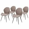 Loftscape Chaises Liena - Microfibre / Métal - Noir - Sable vintage - Lot de 4 -Chaises Boutique 1000313389 211209 14223000035 IMAGE P000000001000313389