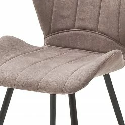 Loftscape Chaises Liena - Microfibre / Métal - Noir - Sable vintage - Lot de 4 -Chaises Boutique 1000313389 211209 14223000060 DETAILS P000000001000313389