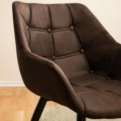 Mørteens Chaise à accoudoirs Lamppi II - microfibre / Métal - Expresso - Lot de 2 20 Mørteens Chaise à accoudoirs Lamppi II - microfibre / Métal - Expresso - Lot de 2 -Chaises Boutique 1000313476 211209 133810000106 DETAILS P000000001000313476