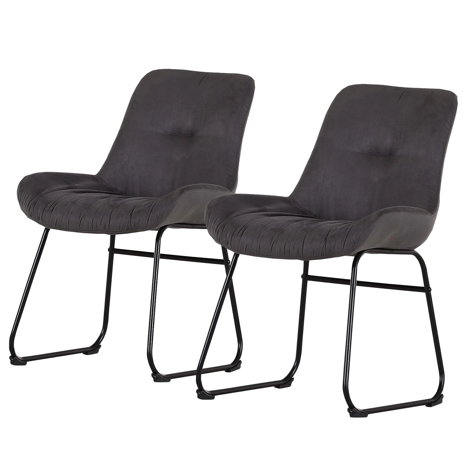 Loftscape Chaises capitonnées Vancouver (lot de 2) - Gris 3 Loftscape Chaises capitonnées Vancouver (lot de 2) - Gris