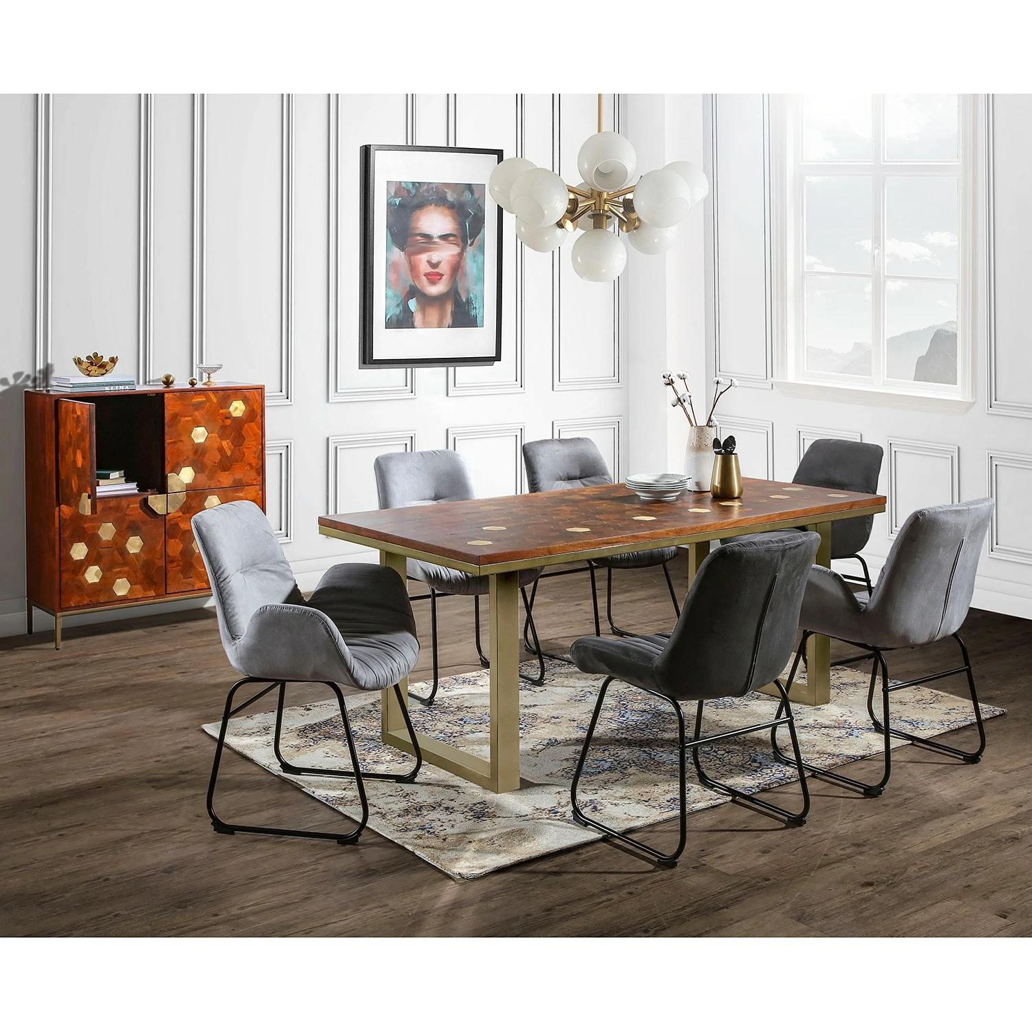 Loftscape Chaises capitonnées Vancouver (lot de 2) - Gris 5 Loftscape Chaises capitonnées Vancouver (lot de 2) - Gris – Image 3