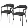 Loftscape Chaises à accoudoirs Otava (lot de 2) - Imitation cuir / Fer - Noir -Chaises Boutique 1000319537 220128 12565700010 IMAGE P000000001000319537