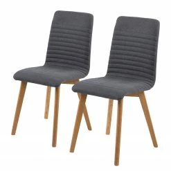 Loftscape Chaises capitonnées Frederique (2) - Gris
