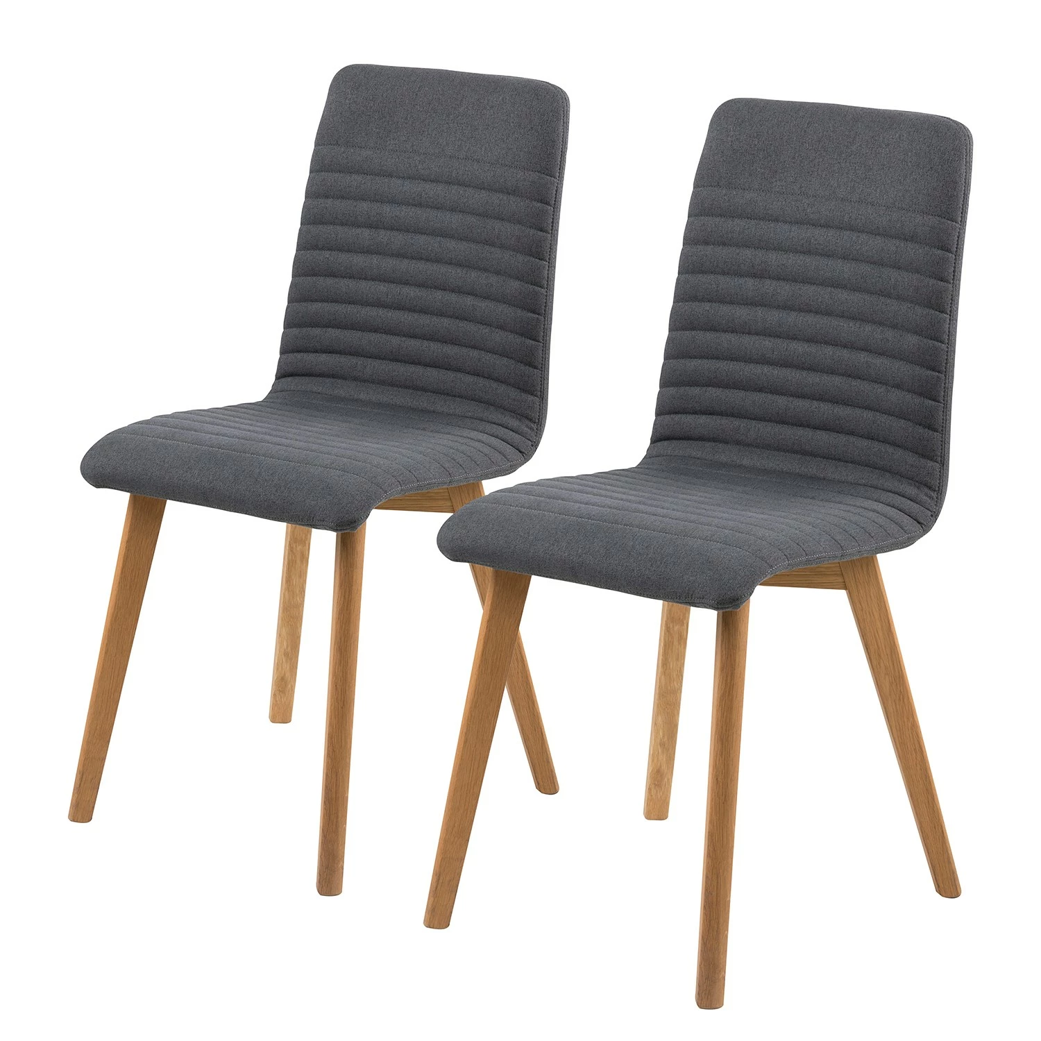 Loftscape Chaises capitonnées Frederique (2) - Gris 3 Loftscape Chaises capitonnées Frederique (2) - Gris