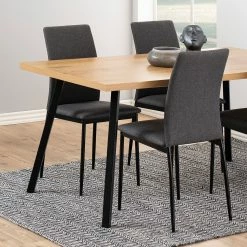 Loftscape Chaises capitonnées Domenica II (4) - Tissu / Fer - Gris / Noir -Chaises Boutique 1000319571 220128 1256590022 MOOD DETAILS P000000001000319571 mood