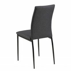 Loftscape Chaises capitonnées Domenica II (4) - Tissu / Fer - Gris / Noir -Chaises Boutique 1000319571 220128 1256590050 DETAILS P000000001000319571