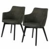 Loftscape Chaises à accoudoirs Kampen I (lot de 2) - Vert olive foncé 2 Loftscape Chaises à accoudoirs Kampen I (lot de 2) - Vert olive foncé -Chaises Boutique 1000319597 220128 1257090010 IMAGE P000000001000319597