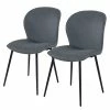 Loftscape Chaises capitonnées Koriella (lot de 2) - Velours côtelé / Fer - Gris / Noir 2 Loftscape Chaises capitonnées Koriella (lot de 2) - Velours côtelé / Fer - Gris / Noir -Chaises Boutique 1000319599 220128 1257100010 IMAGE P000000001000319599