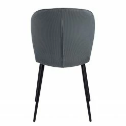 Loftscape Chaises capitonnées Koriella (lot de 2) - Velours côtelé / Fer - Gris / Noir -Chaises Boutique 1000319599 220128 1257100055 DETAILS P000000001000319599