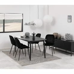 Loftscape Chaises capitonnées Kerang II (lot de 2) - Velours / Fer - Noir -Chaises Boutique 1000319609 220128 1257140021 MOOD DETAILS P000000001000319609 mood