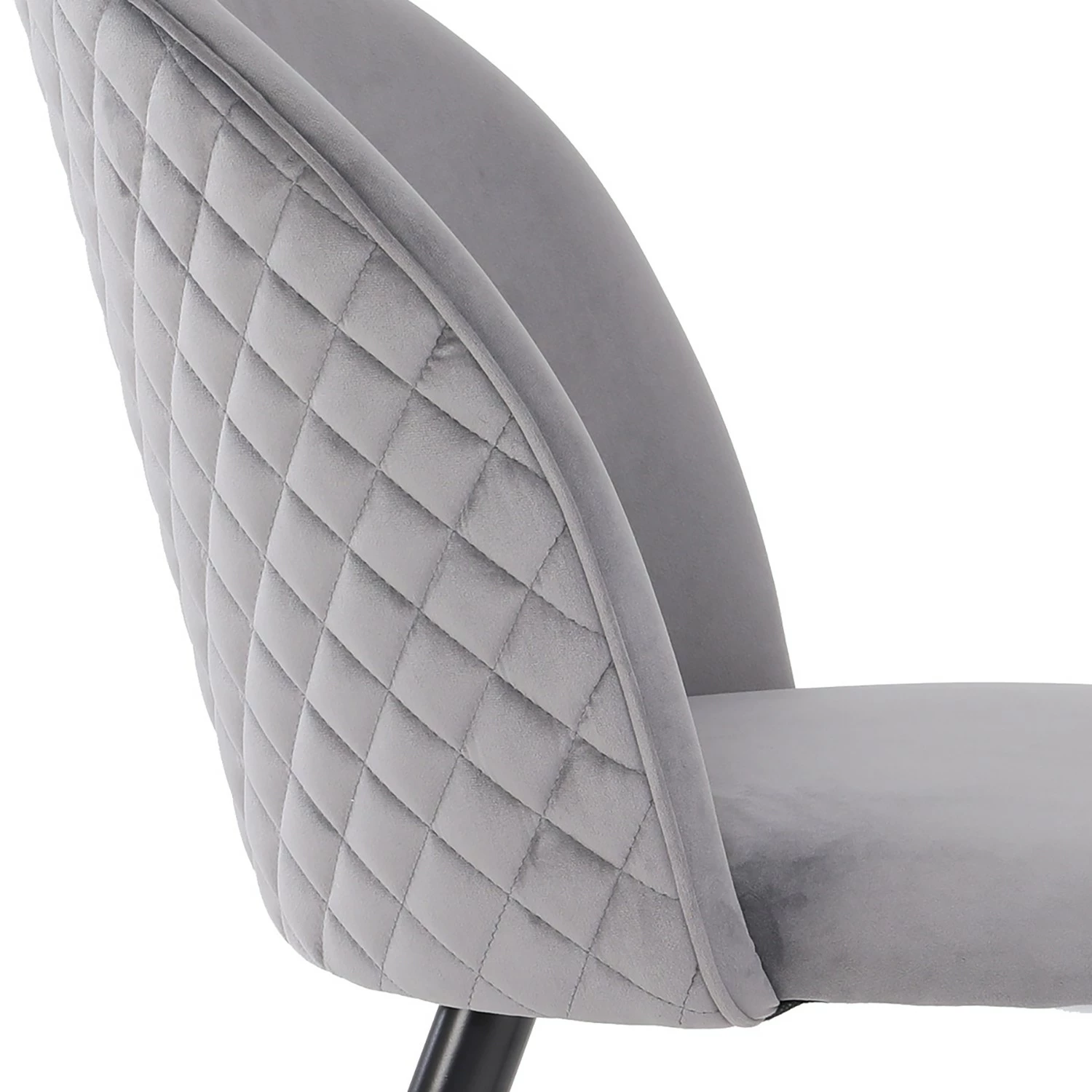 Chaises capitonnées Ruxby (lot de 2) - Gris 9 Chaises capitonnées Ruxby (lot de 2) - Gris – Image 7