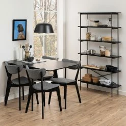 Loftscape Chaises Rigby II (lot de 2) - Tissu / Hévéa massif - Gris / Noir -Chaises Boutique 1000330926 220223 020 MOOD DETAILS P000000001000330926 mood