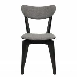 Loftscape Chaises Rigby II (lot de 2) - Tissu / Hévéa massif - Gris / Noir -Chaises Boutique 1000330926 220223 030 DETAILS P000000001000330926