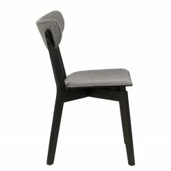 Loftscape Chaises Rigby II (lot de 2) - Tissu / Hévéa massif - Gris / Noir -Chaises Boutique 1000330926 220223 040 DETAILS P000000001000330926