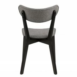 Loftscape Chaises Rigby II (lot de 2) - Tissu / Hévéa massif - Gris / Noir -Chaises Boutique 1000330926 220223 045 DETAILS P000000001000330926