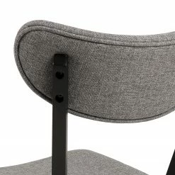 Loftscape Chaises Rigby II (lot de 2) - Tissu / Hévéa massif - Gris / Noir -Chaises Boutique 1000330926 220223 060 DETAILS P000000001000330926