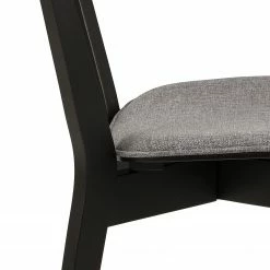 Loftscape Chaises Rigby II (lot de 2) - Tissu / Hévéa massif - Gris / Noir -Chaises Boutique 1000330926 220223 070 DETAILS P000000001000330926
