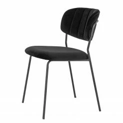 Loftscape Chaises capitonnées Muel II (lot de 2) - Velours / Acier - Noir / Anthracite 8 Loftscape Chaises capitonnées Muel II (lot de 2) - Velours / Acier - Noir / Anthracite -Chaises Boutique 1000336494 220223 031 DETAILS P000000001000336494