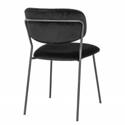 Loftscape Chaises capitonnées Muel II (lot de 2) - Velours / Acier - Noir / Anthracite 9 Loftscape Chaises capitonnées Muel II (lot de 2) - Velours / Acier - Noir / Anthracite -Chaises Boutique 1000336494 220223 032 DETAILS P000000001000336494