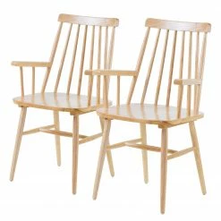 Naturoo Chaises à accoudoirs Tara (lot de 2) - Hévéa