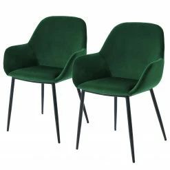 Loftscape Chaises accoudoirs Kusamo IV (lot de 2) - Vert sapin