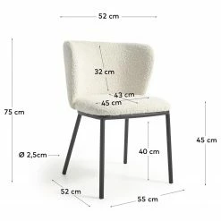 Loftscape Chaises capitonnées Rovigo (2er-Set) - Blanc 23 Loftscape Chaises capitonnées Rovigo (2er-Set) - Blanc -Chaises Boutique 1000340206 220414 500 SKETCH DETAILS P000000001000340206 sketch