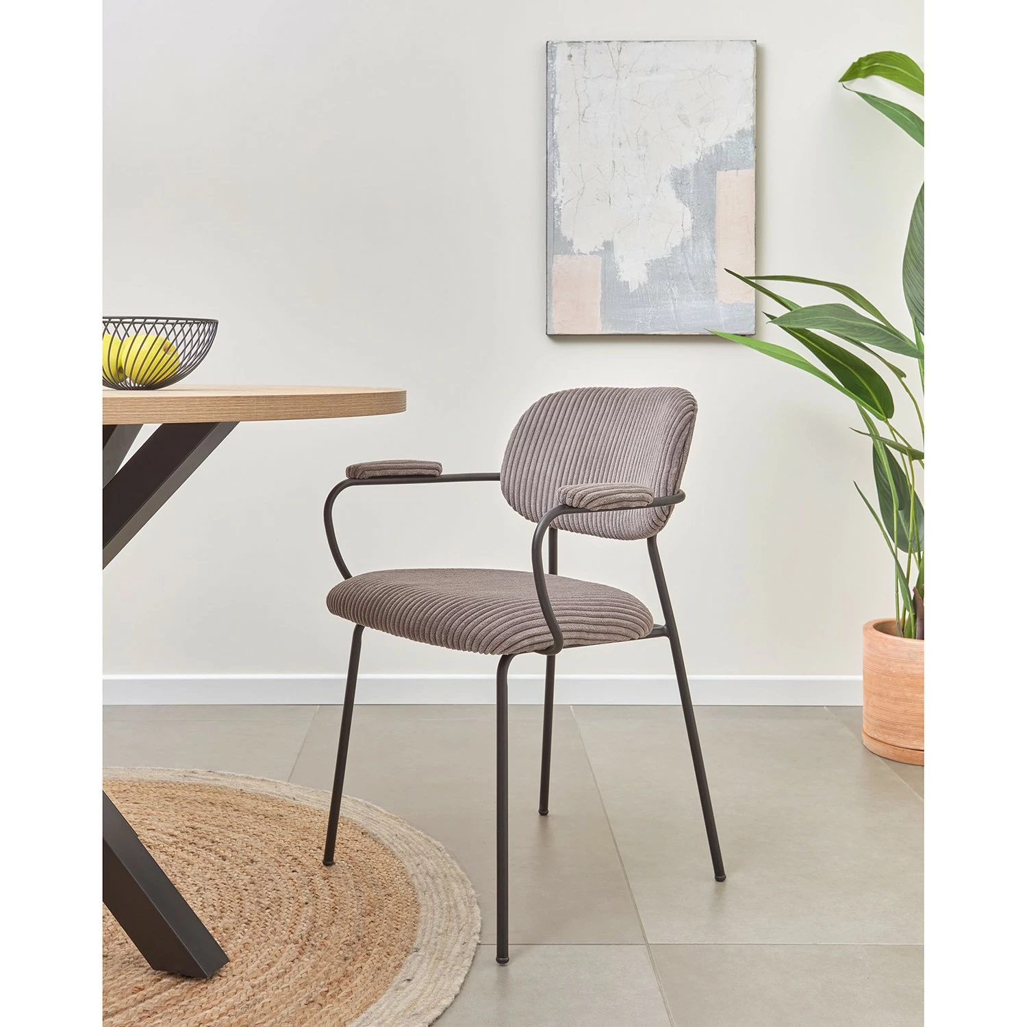 Loftscape Chaises à accoudoirs Sean I (lot de 2) - Taupe 4 Loftscape Chaises à accoudoirs Sean I (lot de 2) - Taupe – Image 2