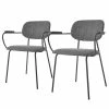 Loftscape Chaises à accoudoirs Sean II (lot de 2) - Chenille / Acier - Gris / Noir 1 Loftscape Chaises à accoudoirs Sean II (lot de 2) - Chenille / Acier - Gris / Noir -Chaises Boutique 1000340215 220414 010 IMAGE P000000001000340215