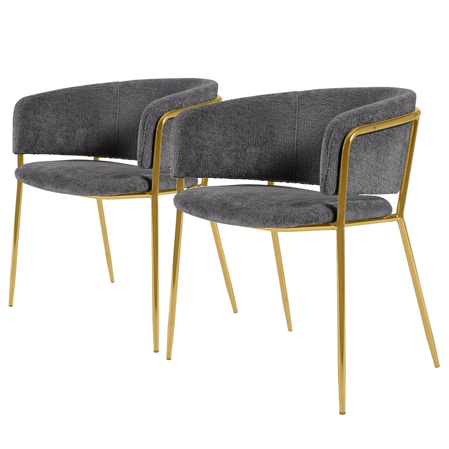 Loftscape Chaises accoudoirs Vilhena V (lot de 2) - Gris 3 Loftscape Chaises accoudoirs Vilhena V (lot de 2) - Gris