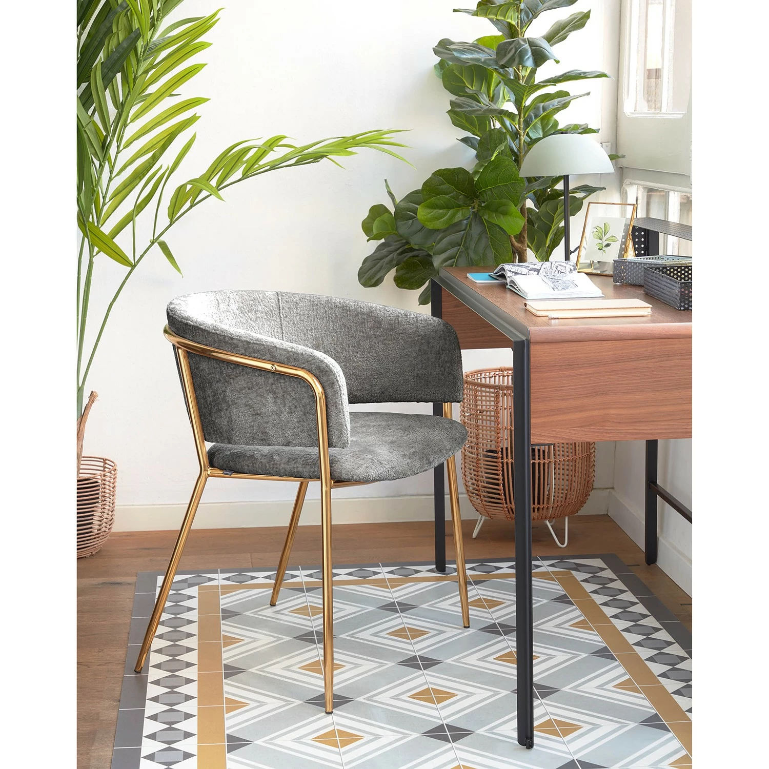 Loftscape Chaises accoudoirs Vilhena V (lot de 2) - Gris 4 Loftscape Chaises accoudoirs Vilhena V (lot de 2) - Gris – Image 2