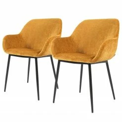 Loftscape Chaises accoudoirs Kusamo III (lot de 2) - Jaune doré