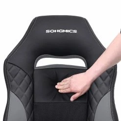 Fredriks Chaise de bureau Save - Imitation cuir / Matière plastique - Noir / Gris -Chaises Boutique 1000343535 220407 050 DETAILS P000000001000343535