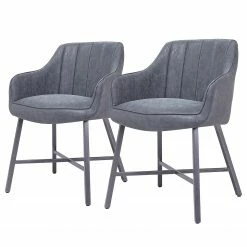 Loftscape Chaises Ă accoudoirs Septon (lot de 2) - Gris
