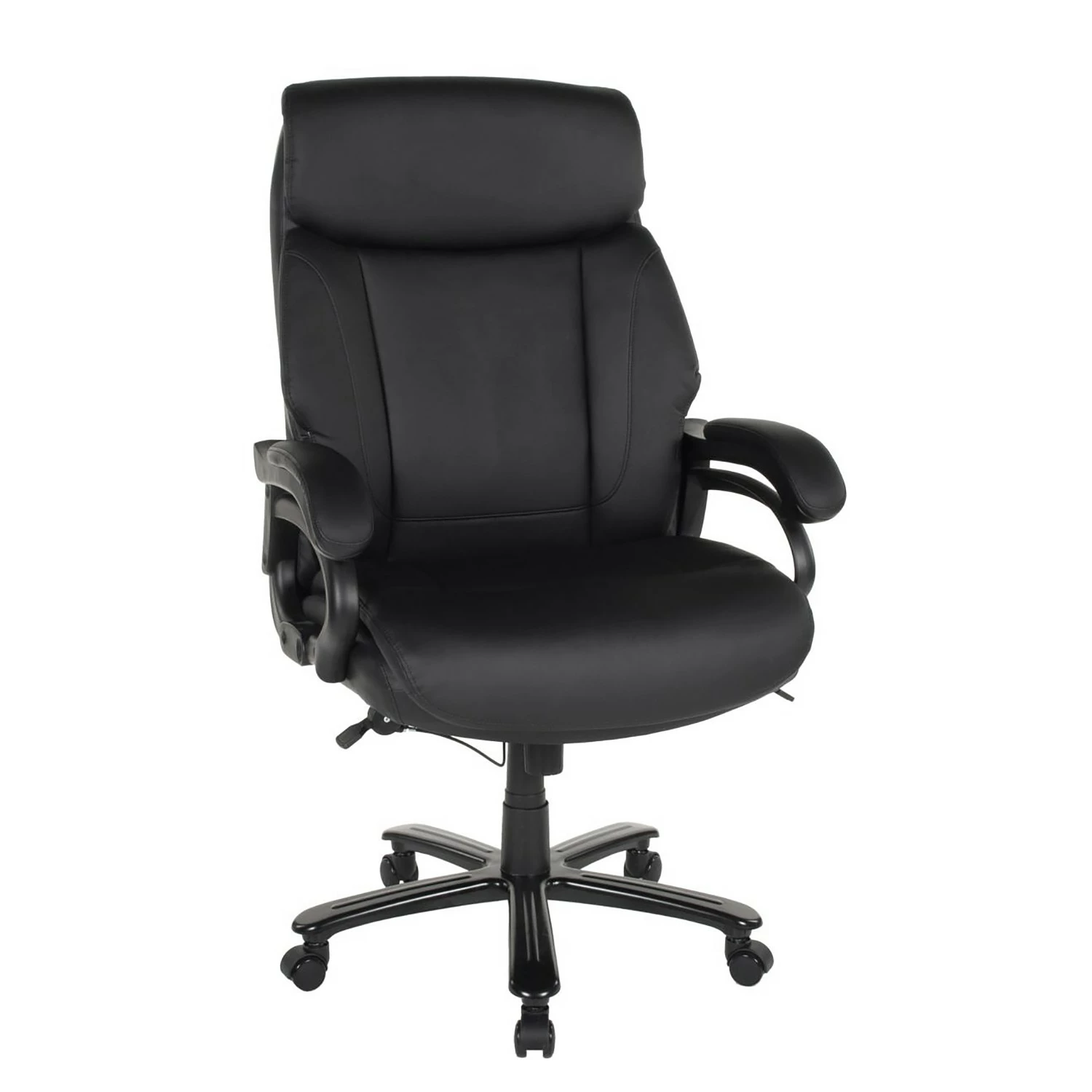 Duo Collection Fauteuil de direction Ennio XXL - Imitation cuir / Métal - Noir 4 Duo Collection Fauteuil de direction Ennio XXL - Imitation cuir / Métal - Noir – Image 2