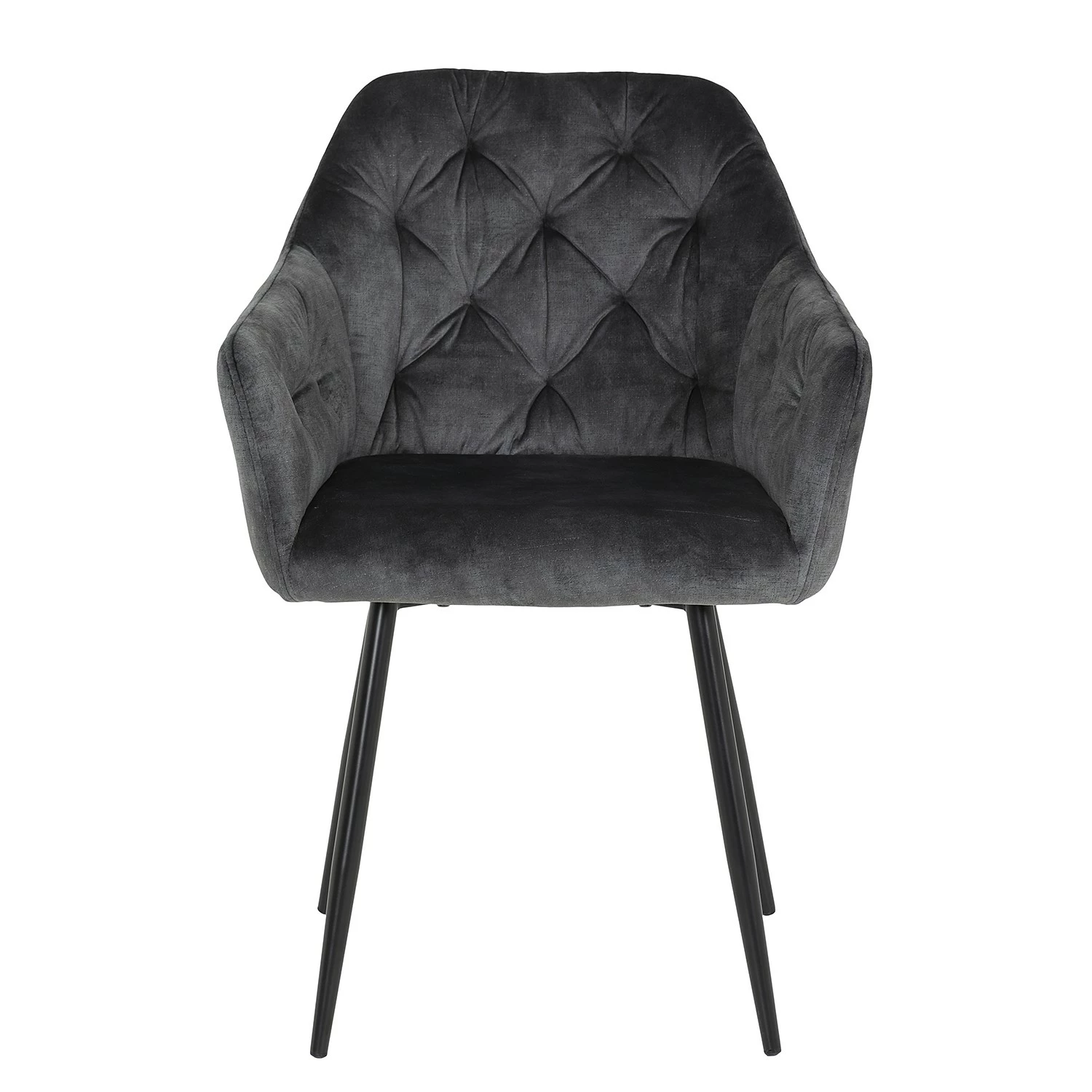 Red Living Chaises à accoudoirs Portol (lot de 2) - Gris 6 Red Living Chaises à accoudoirs Portol (lot de 2) - Gris – Image 4