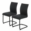 Red Living Chaises cantilever Playa (lot de 2) - Microfibre / Acier - Anthracite / Noir -Chaises Boutique 1000343827 220406 010 IMAGE P000000001000343827