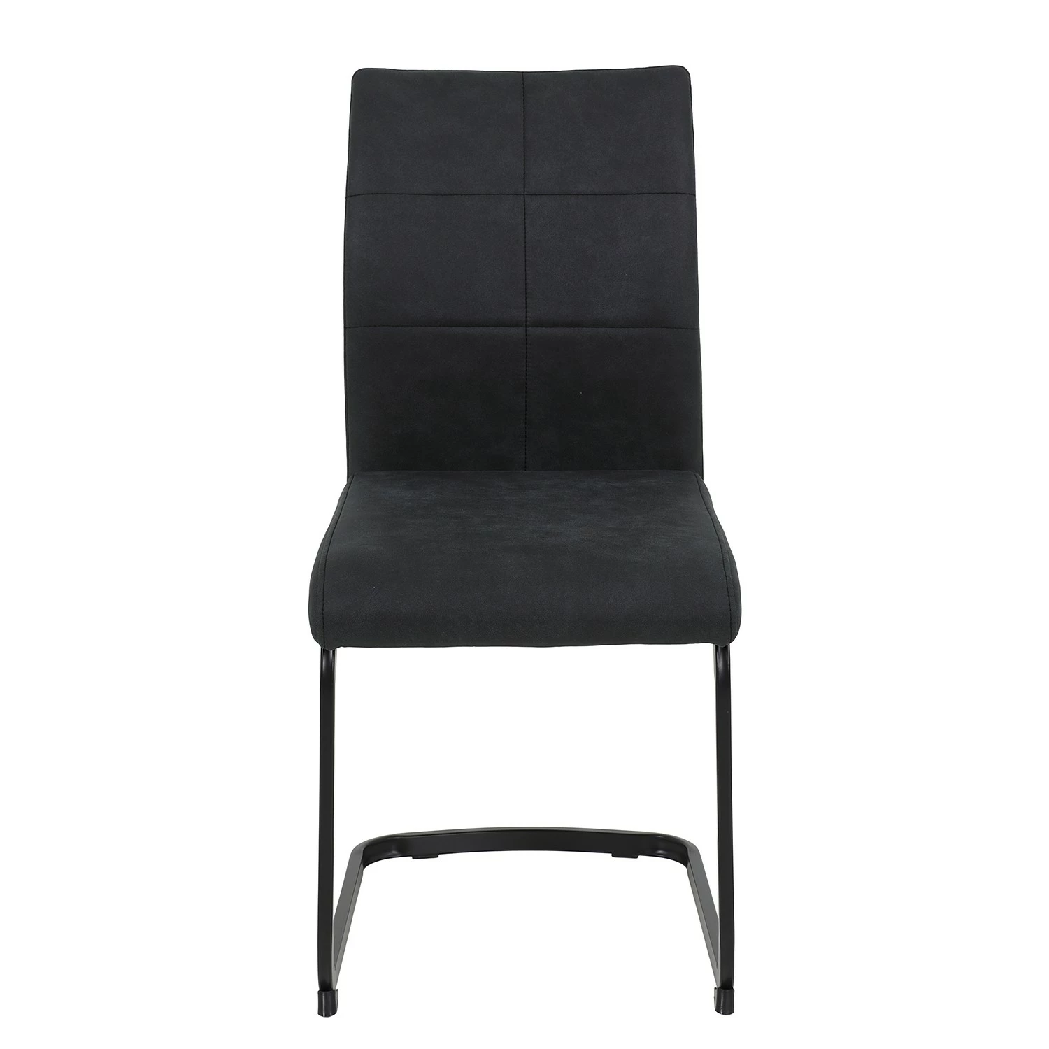 Red Living Chaises cantilever Playa (lot de 2) - Microfibre / Acier - Anthracite / Noir 4 Red Living Chaises cantilever Playa (lot de 2) - Microfibre / Acier - Anthracite / Noir – Image 2