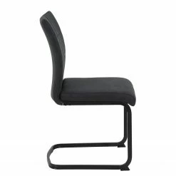 Red Living Chaises cantilever Playa (lot de 2) - Microfibre / Acier - Anthracite / Noir 10 Red Living Chaises cantilever Playa (lot de 2) - Microfibre / Acier - Anthracite / Noir -Chaises Boutique 1000343827 220406 035 DETAILS P000000001000343827