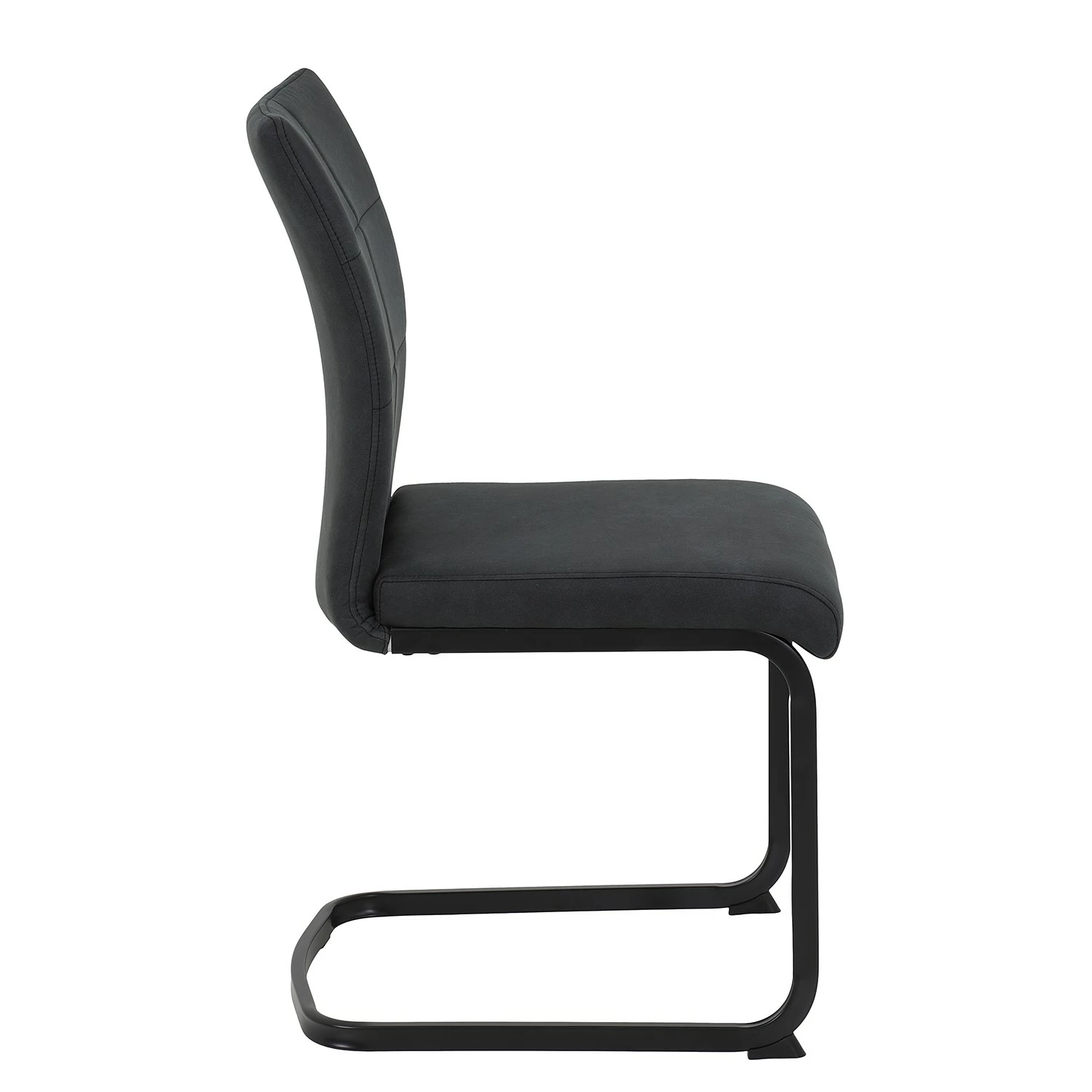 Red Living Chaises cantilever Playa (lot de 2) - Microfibre / Acier - Anthracite / Noir 5 Red Living Chaises cantilever Playa (lot de 2) - Microfibre / Acier - Anthracite / Noir – Image 3