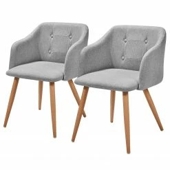 Butlers Chaises ROCK'N'SOUL (lot de 2) - Acier / Polyester - Gris