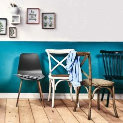 Butlers Chaises CROSS COUNTRY (lot de 2) - Bois d’orme / Rotin - Blanc -Chaises Boutique 1000343992 220406 021 MOOD DETAILS P000000001000343992 mood