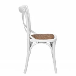 Butlers Chaises CROSS COUNTRY (lot de 2) - Bois d’orme / Rotin - Blanc -Chaises Boutique 1000343992 220406 030 DETAILS P000000001000343992