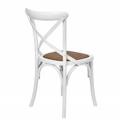 Butlers Chaises CROSS COUNTRY (lot de 2) - Bois d’orme / Rotin - Blanc -Chaises Boutique 1000343992 220406 040 DETAILS P000000001000343992