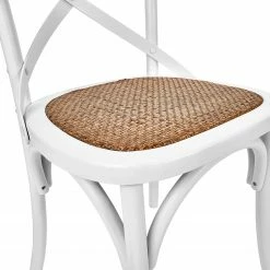 Butlers Chaises CROSS COUNTRY (lot de 2) - Bois d’orme / Rotin - Blanc -Chaises Boutique 1000343992 220406 050 DETAILS P000000001000343992