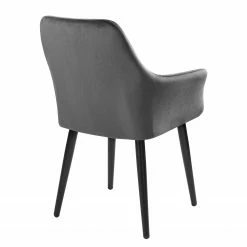 Butlers Chaises à accoudoirs VELVET (lot de 2) - Polyester / Métal - Gris 11 Butlers Chaises à accoudoirs VELVET (lot de 2) - Polyester / Métal - Gris -Chaises Boutique 1000343995 220406 030 DETAILS P000000001000343995