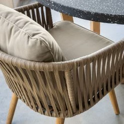 Norrwood Chaises Secu (lot de 2) - Tissu / Acacia massif - Taupe / Acacia -Chaises Boutique 1000344474 220412 036 DETAILS P000000001000344474