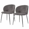 Red Living Chaises Sibari (lot de 2) - Chenille / Acier - Gris / Noir -Chaises Boutique 1000344475 220412 010 IMAGE P000000001000344475
