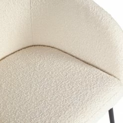 Loftscape Chaises à accoudoirs Pangolo (lot de 2) - Bouclé / Acier - Blanc / Noir 13 Loftscape Chaises à accoudoirs Pangolo (lot de 2) - Bouclé / Acier - Blanc / Noir -Chaises Boutique 1000344484 220414 034 DETAILS P000000001000344484