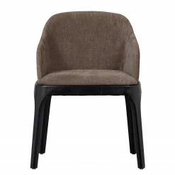 Loftscape Chaise à accoudoirs Valdes - Tissu / Hévéa massif - Taupe / Noir -Chaises Boutique 1000344501 220414 030 DETAILS P000000001000344501